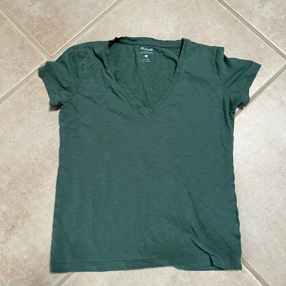 Green V-Neck T-Shirt